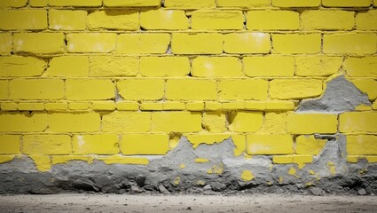 Aufkleber - Environment, fence. Yellow components. Contractor, stone partition, trade, bricks. Hardware outlet, construction items. Residential restoration. Industrial home embellishment.