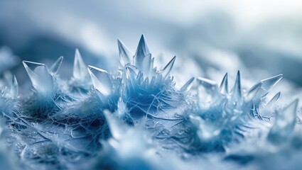 Poster - Icy backdrop with a frozen blue appearance