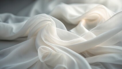 Poster - Delicate designs on a white tulle background, perfect for special events