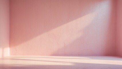 Poster - Concrete wall in pale pink.