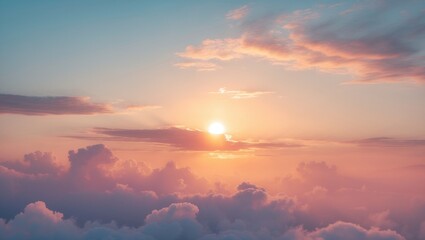 Wall Mural - brightly colored image featuring sun, sunset, and sunrise