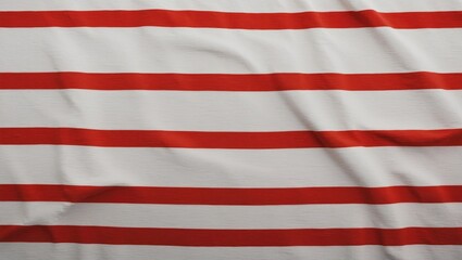 Poster - Ceaseless white and red striped fabric