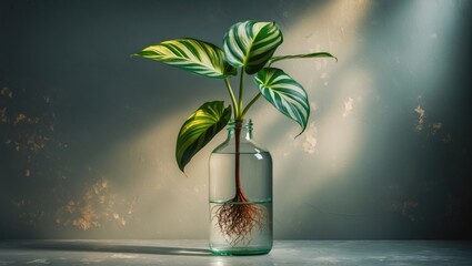 Poster - Philodendron plant placed in a vase