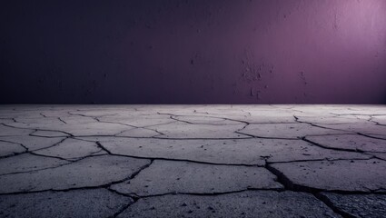 Poster - Cement Floor Lacking Furnishings on Particle Background - Perfect for Product Showcasing