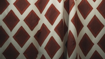 Poster - Diamond-patterned fabric texture background