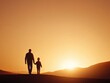 © Ishika - Father and son walking at sunset
