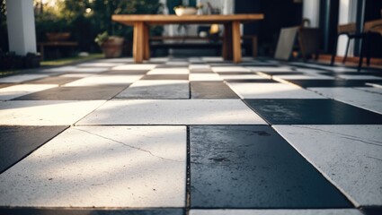 Poster - Outdoor Garden Tiles with Two Color Designs