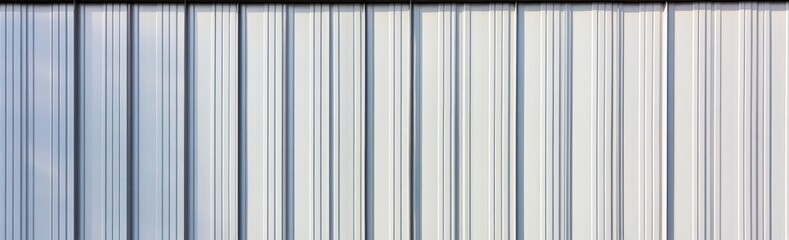 Poster - The background and pattern of a white metal plate in panoramic form