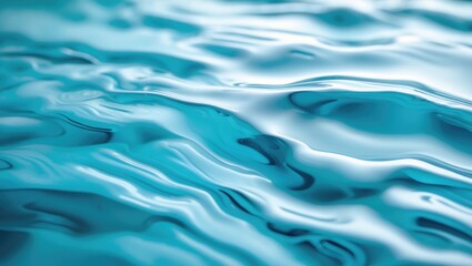 Poster - ripples on the water surface showcase a vivid blue gradation.