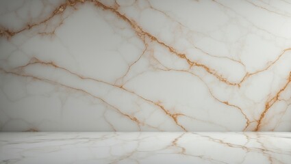 Poster - White Marble featuring Beige veins wallpaper offers an upscale touch to walls, opt for sleek black, textured grey, and lavish designs.