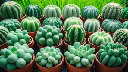 Poster - Home and garden decor cactus plant in plastic pot