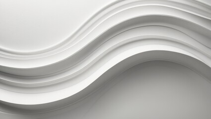 Poster - Soft textured abstract background featuring white smooth waves