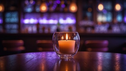 Poster - Luxurious bar illuminated by candles