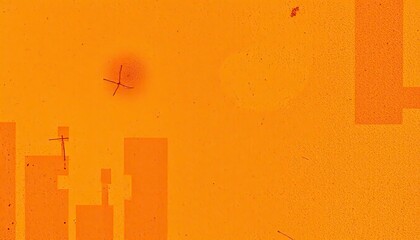 Poster - Abstract Orange Textured Background with Spots and Grain