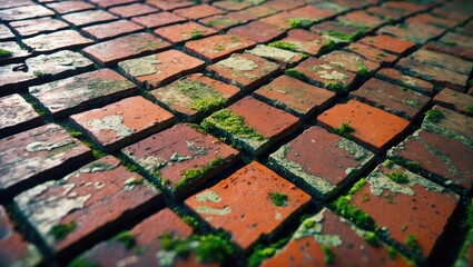 Poster - Arrangement of floor tiles visualized for background application