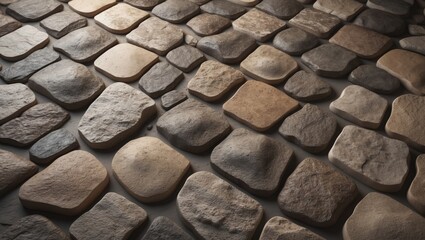 Aufkleber - Exterior parking floor tiles made of ceramic with rustic matte finish and punch pattern