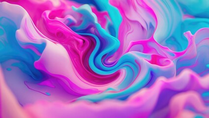Poster - Bright fluorescent abstract background with a smooth gradient effect.