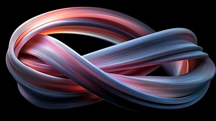 Aufkleber - Colorful Abstract Loop with Smooth Curves and Gradient Shades