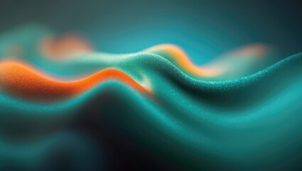 Aufkleber - Dark blue green background with a grainy gradient and a blurry colors wave pattern featuring noise