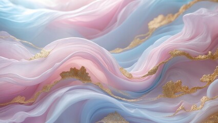 Aufkleber - Lovely pastel gold marble bright background.