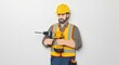 © Penggila - Paper Craft Construction Worker with Drill