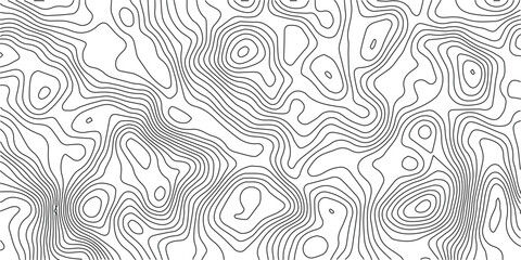 Fototapete - Abstract Topographic background. Geographic line map. Wavy pattern design. Paper texture imitation of a geographical map shades. Vector illustration.	