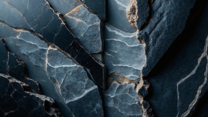 Leinwandbilder - the detail view of cracked stone creating a beautiful textured background