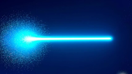 Wall Mural - abstract blue background with light, this captivating visual showcases a glowing blue beam traversin