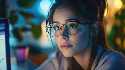 Focused coder working intently with data on screen