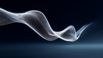 Poster - Elegant abstract wave on dark background, a smooth flowing artistic shape