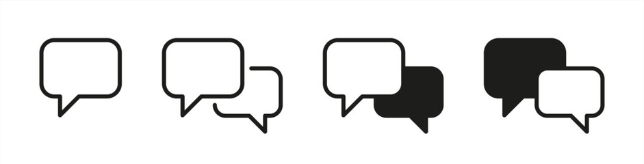 Poster - Talk bubble speech icon. Blank empty bubbles vector design elements. Vector illustration.