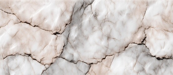 Poster - White granite and marble create a sleek panorama background with an abstract black pattern and light gray tones perfect for floors or countertops made from ceramic or natural stone with a smooth