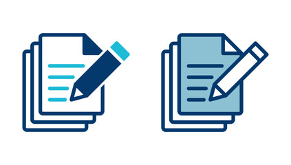 Poster - Note icon vector isolated on white background. Taking note icon vector. Edit line icon. Document write. Content writing