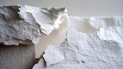 Poster - Delicate brushstrokes grace a textured off-white canvas, beautifully captured in soft natural light, creating an evocative artistic backdrop with space for copy