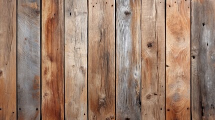Poster - Close-up captures a weathered wooden fence made of aged planks, highlighting the natural grain and texture, with ample copy space for creative use