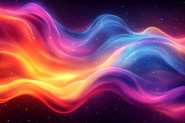 colorful abstract waves, cosmic background, vibrant energy, website header