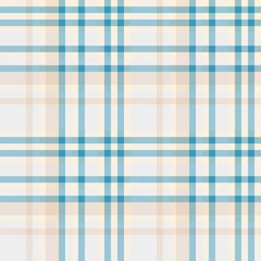 Aufkleber - classic plaid pattern in blue and beige, ideal for backgrounds, textiles, and designs requiring a tr