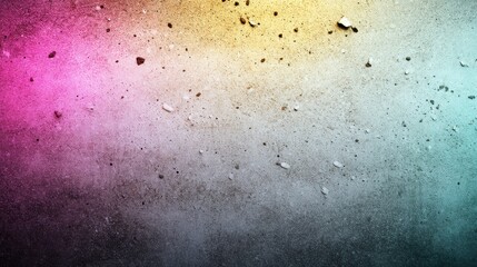 Aufkleber - A textured backdrop displays a blend of vibrant pink, yellow, and blue shades with a grainy effect