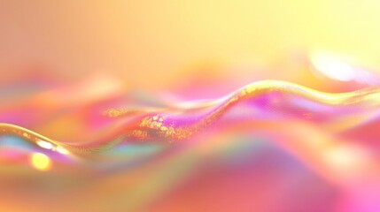 Poster - Abstract liquid forms in soft, pastel hues.