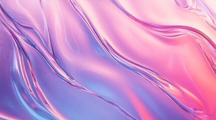 Poster - Abstract liquid form design showcasing fluid pastel hues.