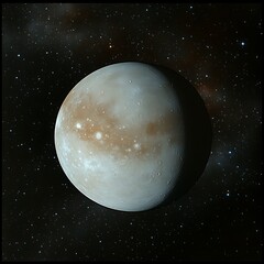 icy celestial body in dark space