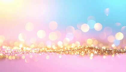 Poster - Sparkling bokeh light effects abstract background digital art soft colors close-up aesthetic concept
