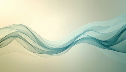 Poster - Dynamic flowing waves abstract art digital background soft colors aesthetic design calm atmosphere