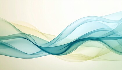 Poster - Fluid motion waves abstract art digital background soft colors minimalist design