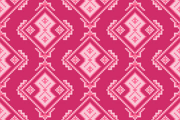 vector seamless pixel pink pattern illustrations