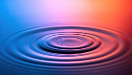 Poster - Rippling water reflections tranquil lake abstract image blue and orange environment serene viewpoint calming concept