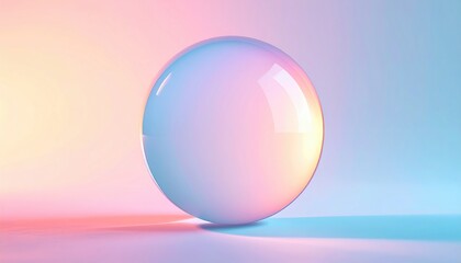 Poster - Abstract sphere reflection digital art colorful gradient background 3d environment artistic perspective modern aesthetic