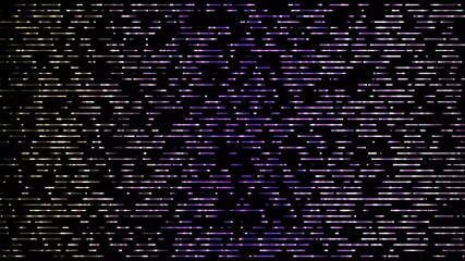 Fototapete - Digital abstract forms movement particle lines with multicolor motion graphics animation. Abstract digital flash lighting cyber background