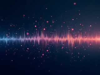 Fototapete - Sound wave visualization digital art abstract design dark background high contrast vibrant colors