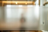 Frosted glass office partition